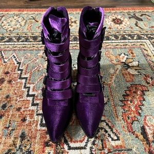 Brand new strange cult coven purple boots